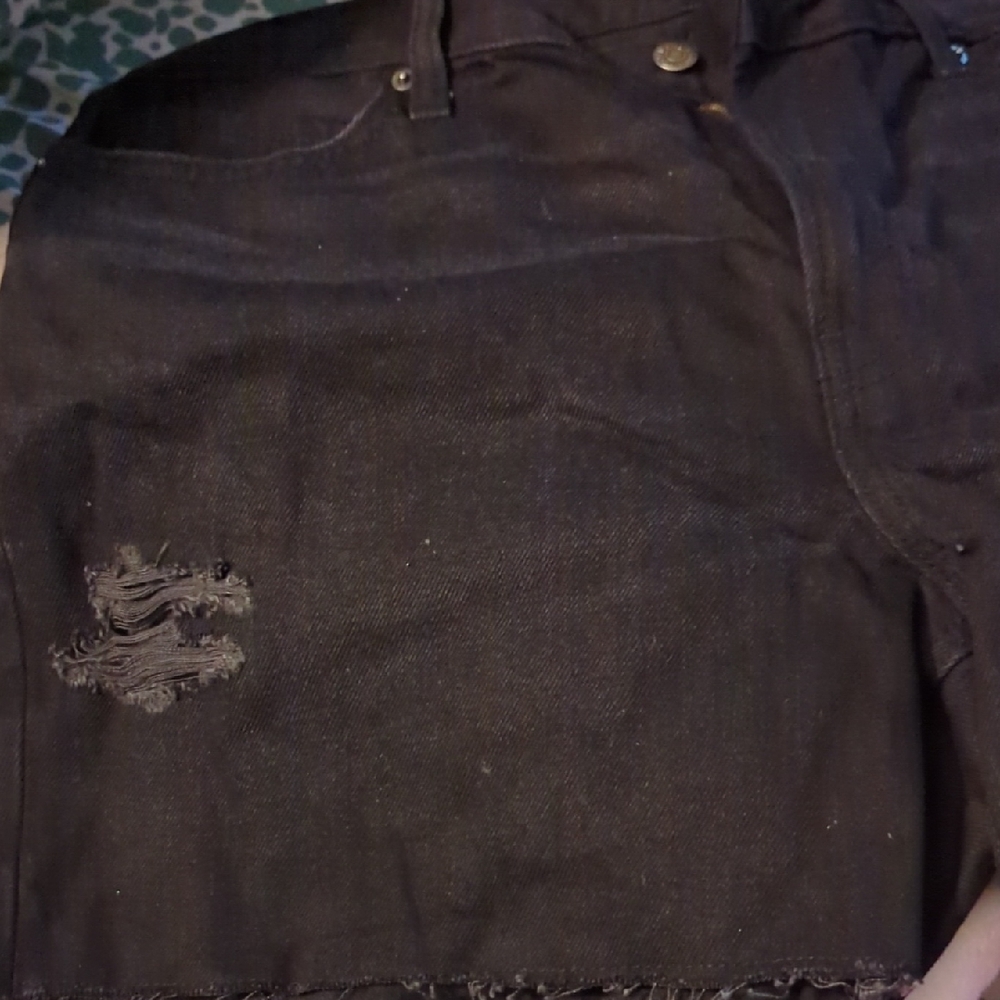 Old Navy Black Distressed Women Shorts